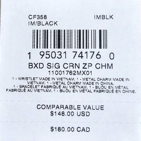 COACH Black Signature Leather Wristlet With 2 Charms - Gift Box Set NEW NIB - Picture 5 of 5